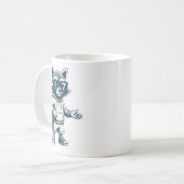 Lustiger Waschbär 67 Meme Sechs Sieben  Kaffeetasse (Vorderseite Links)