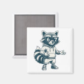 Lustiger Waschbär 67 Meme Sechs Sieben Magnet (Vorderseite/Rückseite)