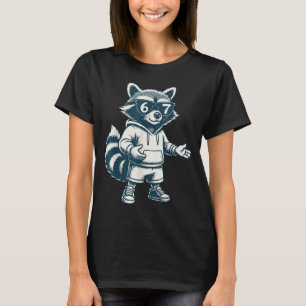 Lustiger Waschbär 67 Meme Sechs Sieben T-Shirt