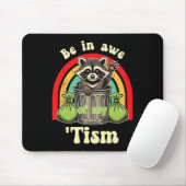 Lustiger Waschbär-Autismus-Bewusstsein Bewundere M Mousepad (Mit Mouse)