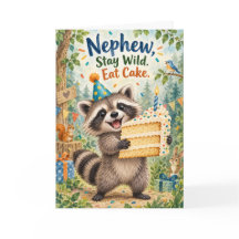Lustiger Waschbär Bleib Wild Iss Kuchen Neffe Gebu