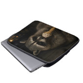 Lustiger Waschbär, der Eiscreme isst Laptopschutzhülle (Vorne Knopf)