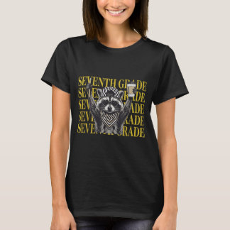 Lustiger Waschbär der siebten Klasse zum Rückkehr T-Shirt