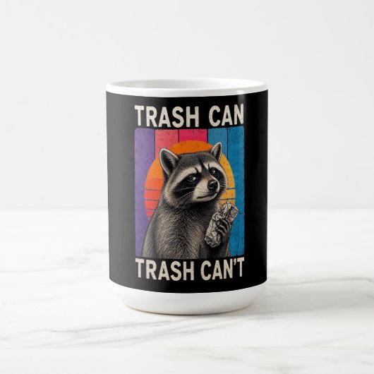 Lustiger Waschbär-Design mit dem witzigen Spruch „ Kaffeetasse (Mittel)