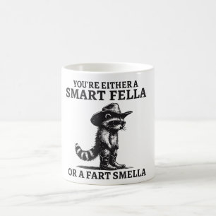 Lustiger Waschbär Du bist entweder ein schlauer Ke Kaffeetasse