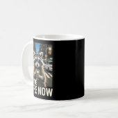Lustiger Waschbär-Eiskaffee Lebe Hier Stadtmüll Kaffeetasse (Vorderseite Links)