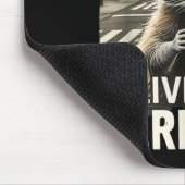 Lustiger Waschbär-Eiskaffee Lebe Hier Stadtmüll Mousepad (Ecke)