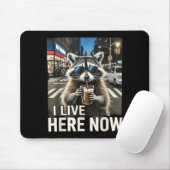 Lustiger Waschbär-Eiskaffee Lebe Hier Stadtmüll Mousepad (Mit Mouse)