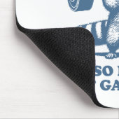 Lustiger Waschbär Fitnessstudio Humor Ich trainier Mousepad (Ecke)