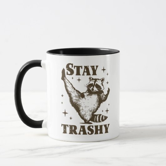 Lustiger Waschbär Humor Bleib Schmutzig Tasse (Links)