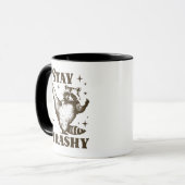 Lustiger Waschbär Humor Bleib Schmutzig Tasse (Vorderseite Links)