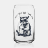 Lustiger Waschbär-Iced-Coffee-Club Dosenglas (Vorderseite)
