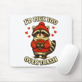 Lustiger Waschbär, ich würde dich über den Müll am Mousepad (Mit Mouse)