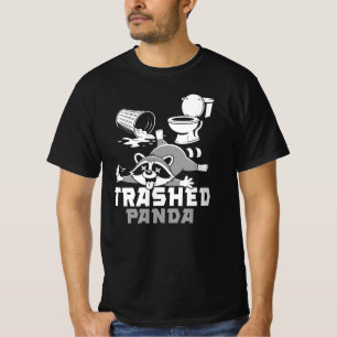 Lustiger Waschbär im Stil eines zerstörten Pandas T-Shirt
