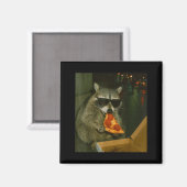 Lustiger Waschbär isst Zza Tier Meme Magnet (Vorderseite/Rückseite)