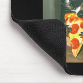 Lustiger Waschbär isst Zza Tier Meme Männer Frauen Mousepad (Ecke)