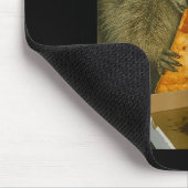 Lustiger Waschbär isst Zza Tier Meme Waschbär  Mousepad (Ecke)