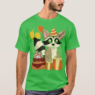 Lustiger Waschbär Kinder Geburtstag T-Shirt