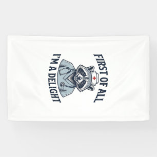 Lustiger Waschbär-Krankenschwester Zuerst einmal b Banner