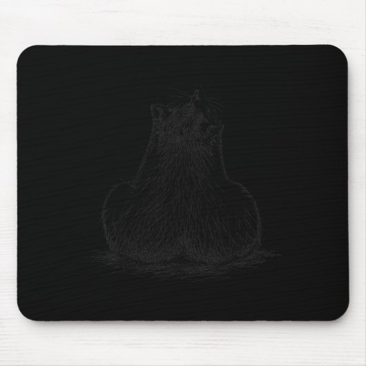Lustiger Waschbär-Meme Sch Minimalistischer Tierli Mousepad (Vorne)