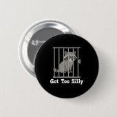 Lustiger Waschbär-Meme wurde zu albernem Humor Män Button (Vorne & Hinten)