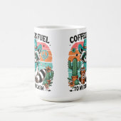 Lustiger Waschbär mit Kaffee und Sarkasmus Kaffeetasse (Mittel)