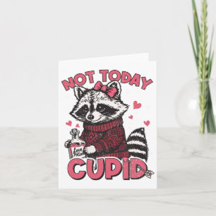 Lustiger Waschbär Nicht heute Cupid Valentinstag M Karte