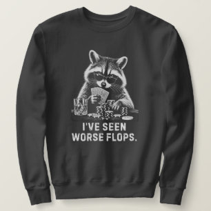 Lustiger Waschbär-Poker-Spieler Sweatshirt