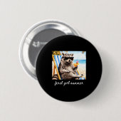 Lustiger Waschbär-Popsicle-Sommer-Tier-Sonnenbrill Button (Vorne & Hinten)