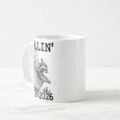 Lustiger Waschbär rollt in den Müllcontainerbrand  Kaffeetasse (Vorderseite Links)