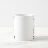 Lustiger Waschbär rollt in den Müllcontainerbrand  Kaffeetasse (Mittel)