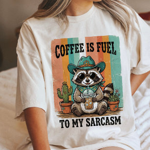 Lustiger Waschbär Sarkasmus Kaffee Liebhaber Vinta Tri-Blend Shirt