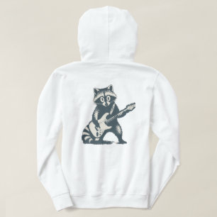 Lustiger Waschbär spielt elektrische Gitarre Hoodie