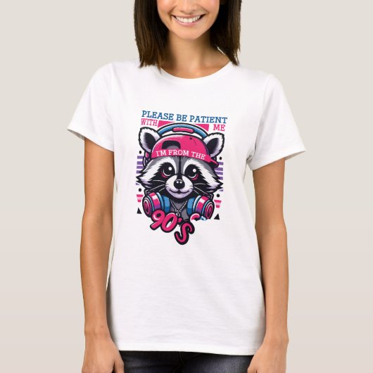 Lustiger Waschbär T-Shirt (Vorderseite)