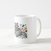 Lustiger Waschbär Trash Panda Kaffeetasse (VorderseiteRechts)
