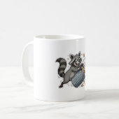 Lustiger Waschbär Trash Panda Kaffeetasse (Vorderseite Links)