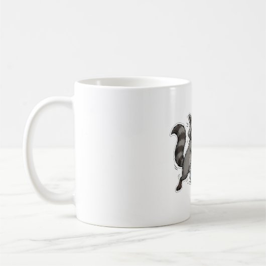 Lustiger Waschbär Trash Panda Kaffeetasse (Links)