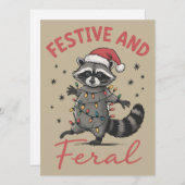 Lustiger Waschbär Weihnachten Wilde Meme Weihnacht (Vorne/Hinten)