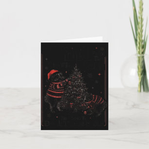 Lustiger Waschbär-Weihnachten wird diese Hallen sc Karte
