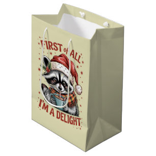 Lustiger Waschbär Zunächst einmal bin ich ein High Mittlere Geschenktüte