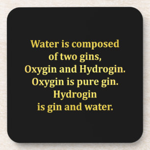 Lustiger Wasser- und Gin-Scherz Getränkeuntersetzer