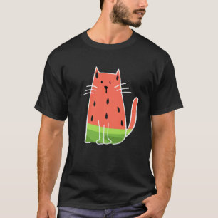 Lustiger Wassermelonen-Kitty-Katzenbesitzer Sommer T-Shirt
