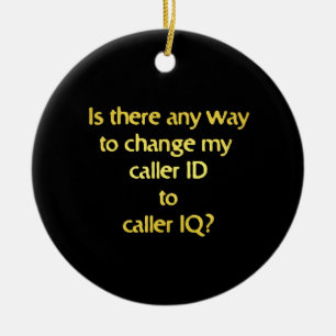 Lustiger Wechsel von ID zu IQ-Witz Keramik Ornament