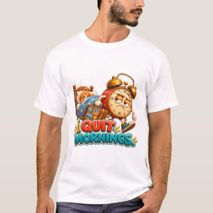 Lustiger Wecker – Ich kündige den Morgen T-Shirt