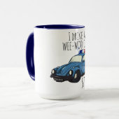 Lustiger Wee-Woo-Auto-Cartoon-Becher Tasse (Vorderseite Links)