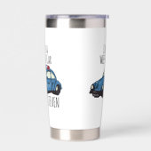 Lustiger Wee-Woo-Auto-Cartoon  Thermobecher (Links)