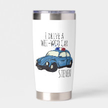 Lustiger Wee-Woo-Auto-Cartoon