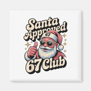 Lustiger Weihnachten 67 Meme - Retro Santa Approve Magnet