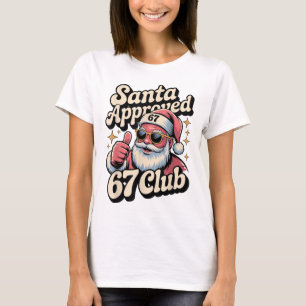 Lustiger Weihnachten 67 Meme - Retro Santa Approve T-Shirt