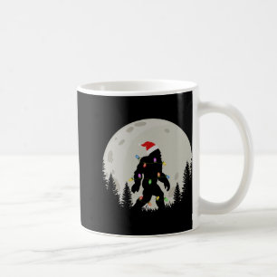 Lustiger Weihnachten Bigfoot Santa Hut Mond Sasqua Kaffeetasse
